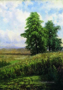 slope classical landscape Ivan Ivanovich trees Oil Paintings